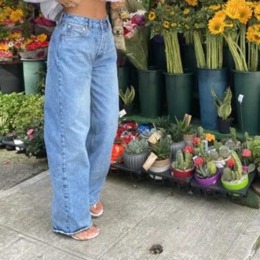 Heavy Manners Babygirl Denim Baggy Leg Size 32
